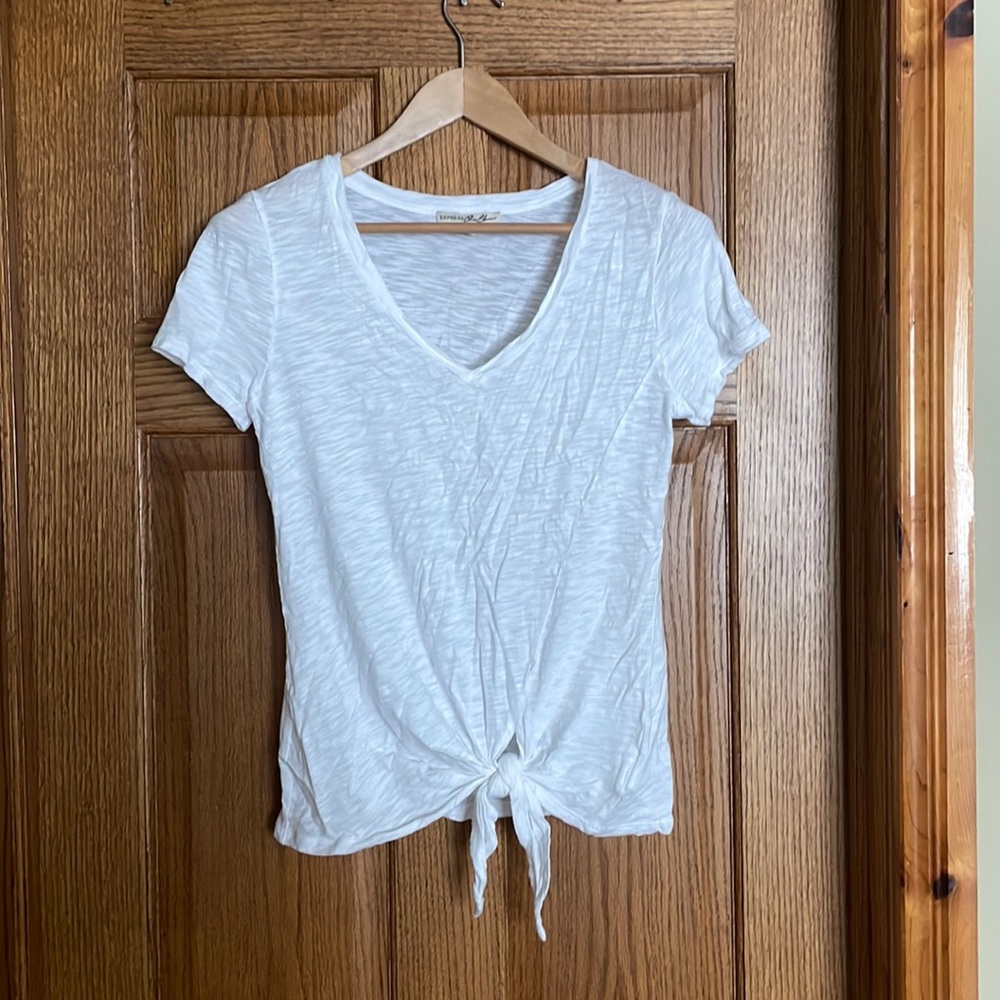 Set of 2 Express tie front tees